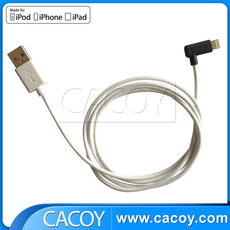Right angle 90 degree for iphone usb charging cable